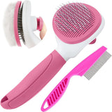 Dog Brush For Shedding With Metal Cat Comb